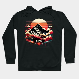 Mt. Everest Mountain Nepal Design Hoodie